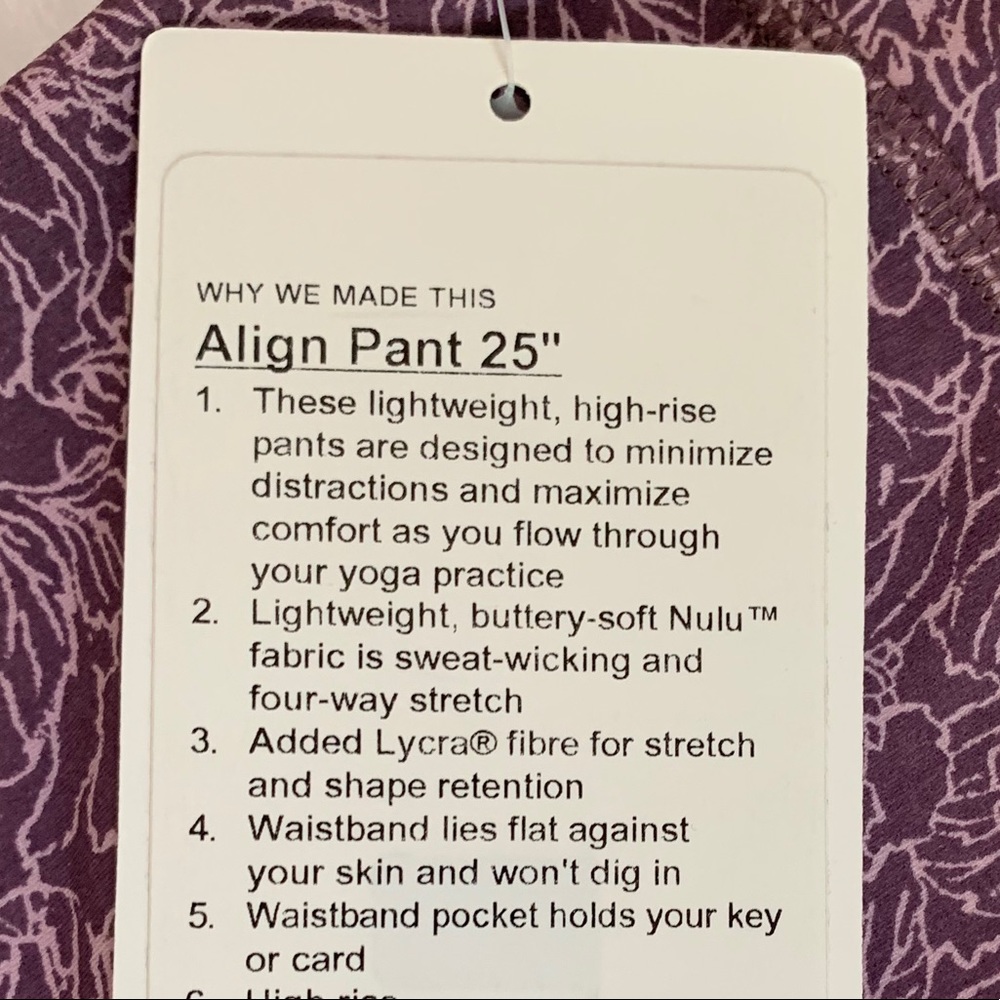 Align pant 25” Arabesque Antoinette lululemon new - Picture 4 of 6